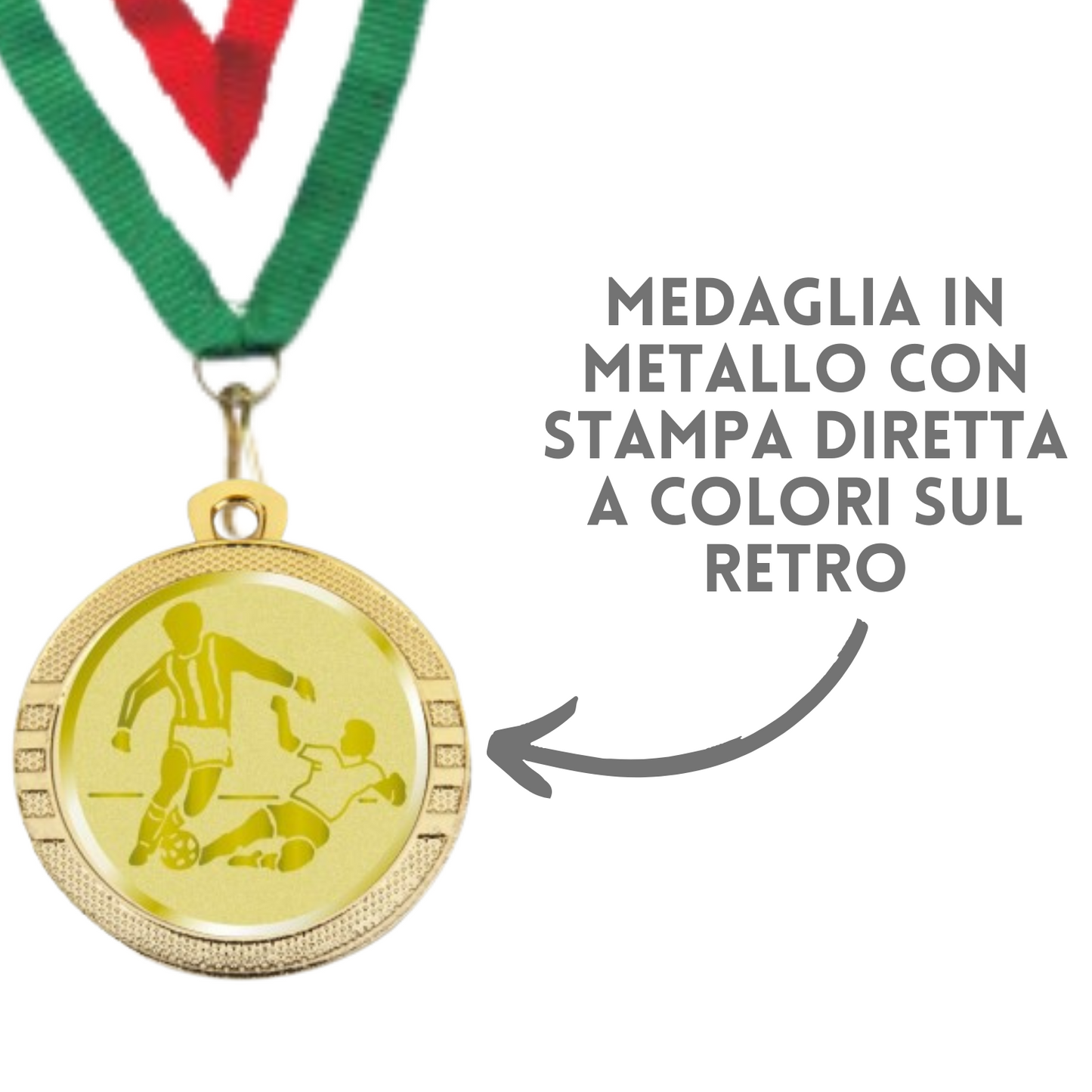 Medaglie Calcio in stock personalizzate 32 mm oro | Cod. 23.001.1CG