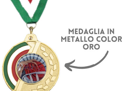 Medaglie personalizzate con logo resinato 50 mm oro | Cod. 22.305.62G