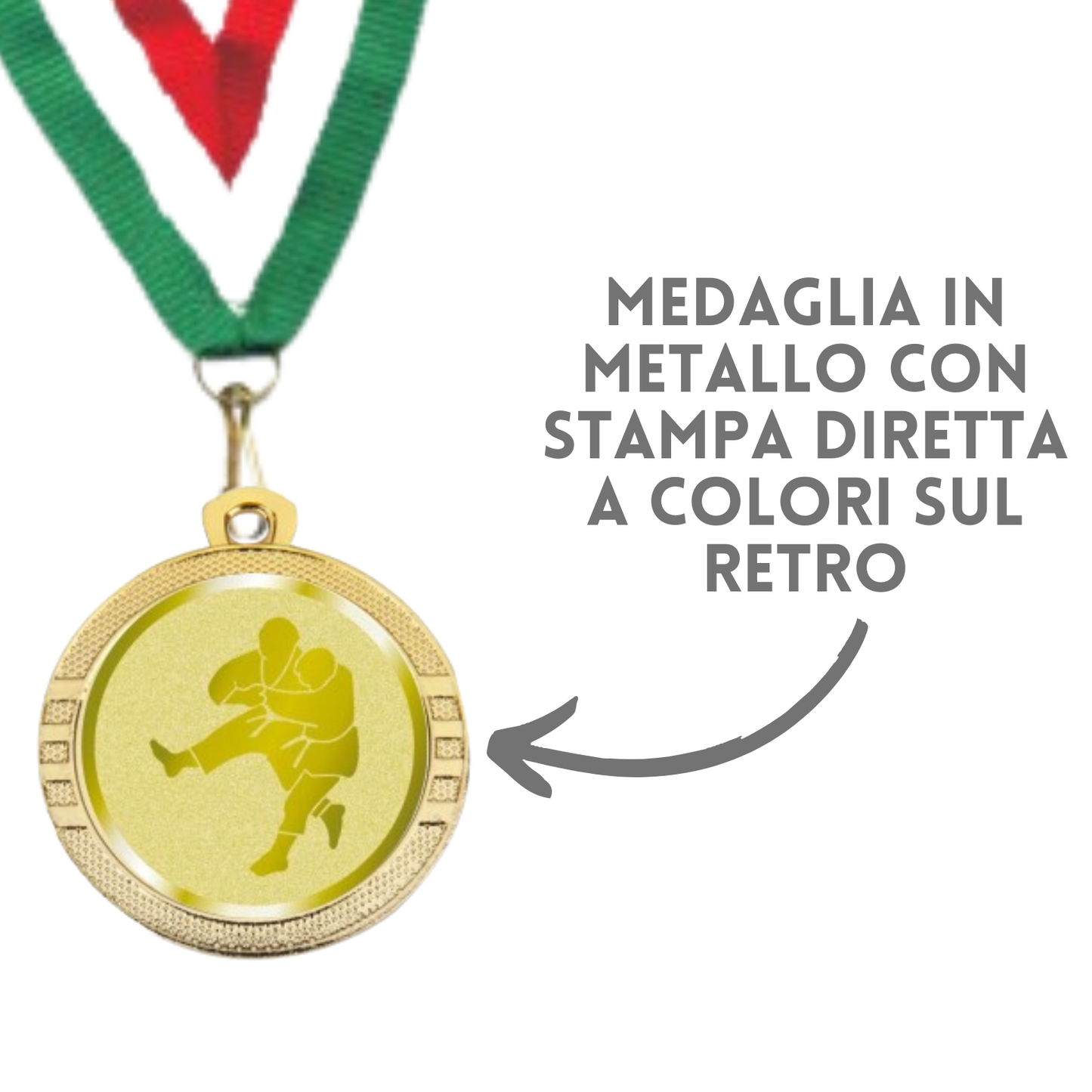 Medaglie competizioni Judo in stock personalizzate 32 mm oro | Cod. 23.00.32.JU