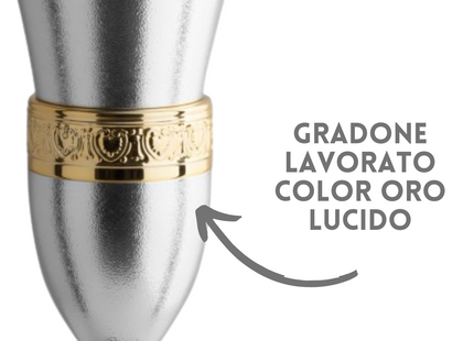 Trofeo moderno lavorazione ruvida e gradone dorato 55 cm | Cod. 2.412