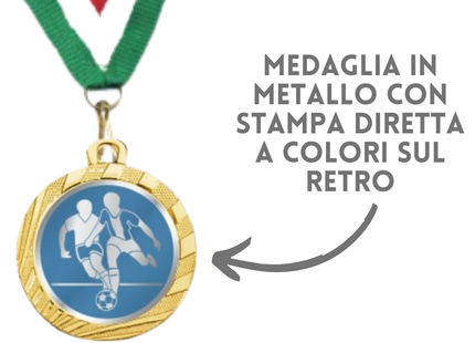 Medaglie competizioni Calcio in stock personalizzate 32 mm oro | Cod. 23.00.32.XG