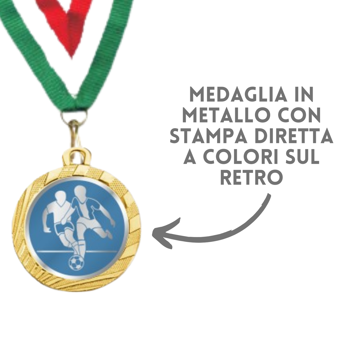 Medaglie competizioni Calcio in stock personalizzate 32 mm oro | Cod. 23.00.32.XG