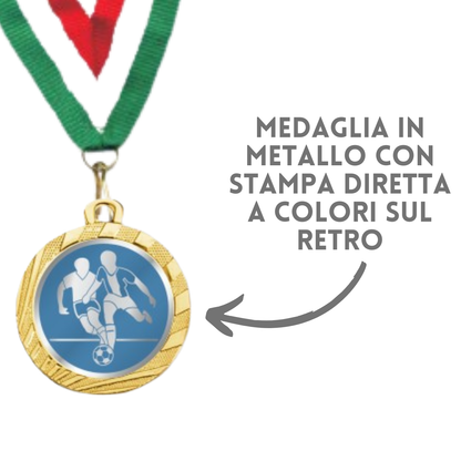 Medaglie competizioni Calcio in stock personalizzate 32 mm oro | Cod. 23.00.32.XG