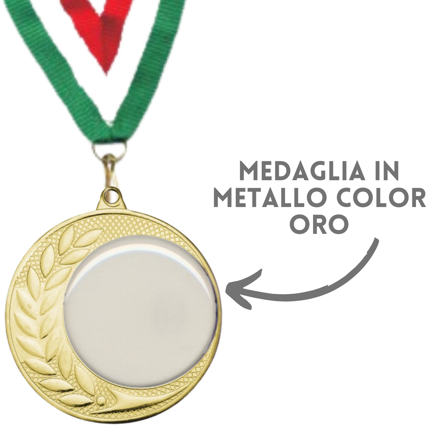 Medaglie personalizzate con logo resinato 70 mm oro | Cod. 22.307.69G