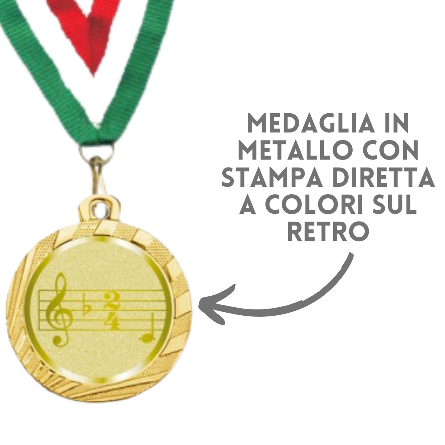 Medaglie Premio Musicale in stock personalizzate 32 mm oro | Cod. 23.001.1XL