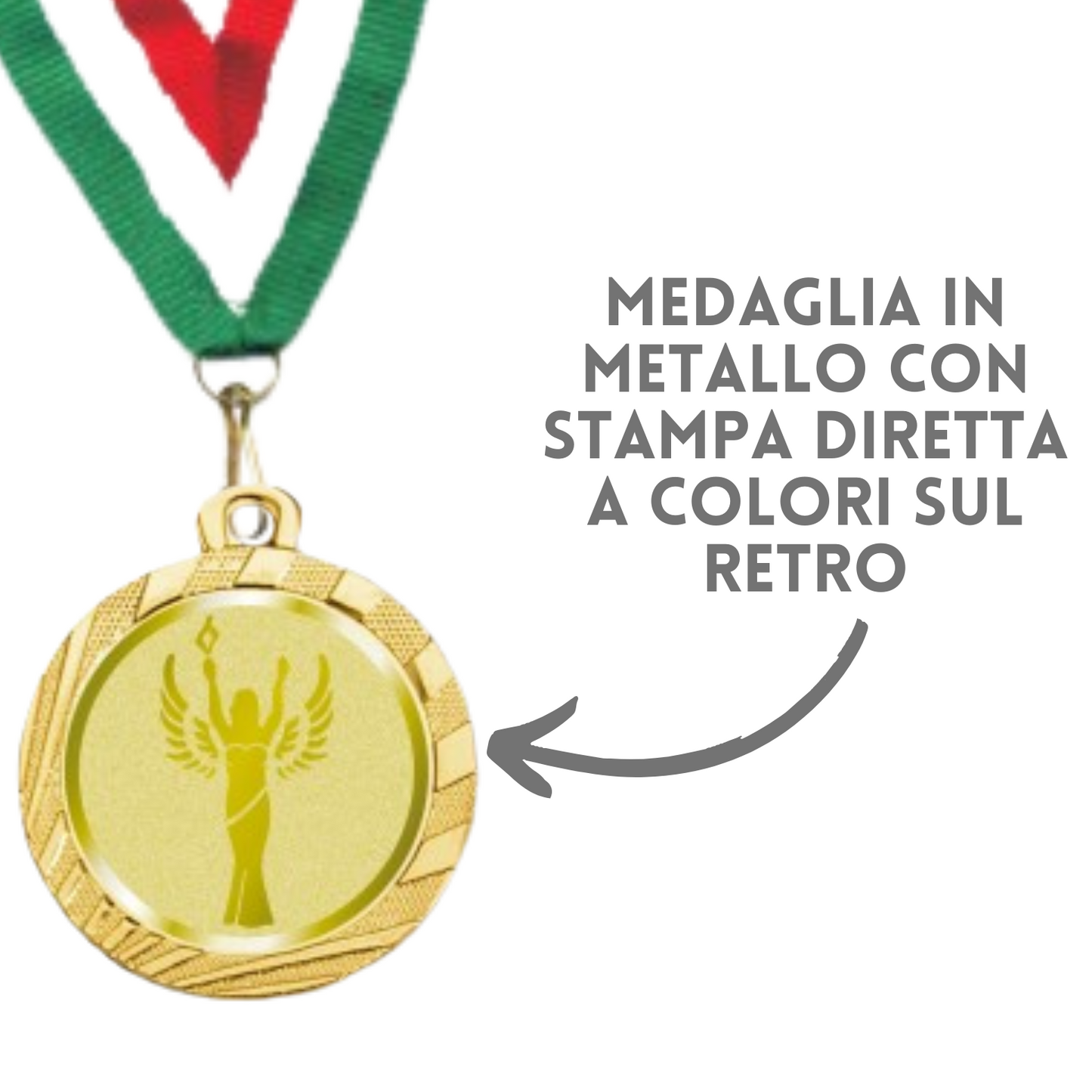 Medaglie competizioni sportive in stock personalizzate 32 mm oro | Cod. 23.008.Y11