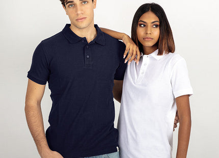 Polo mezza manica cotone biologico piquet personalizzabile – RIO WHITE NK231