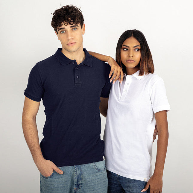 Polo mezza manica cotone biologico piquet personalizzabile – RIO WHITE NK231