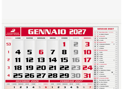 Calendario olandese personalizzato 2027 Americano