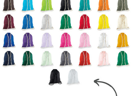 Sacche personalizzate in cotone 30 colorazioni | W110
