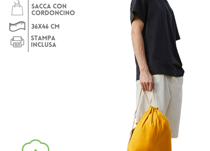 Sacche personalizzate in cotone 30 colorazioni | W110