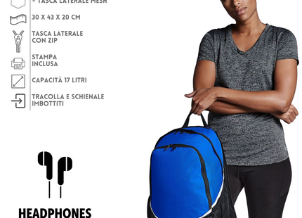 Zaino sportivo personalizzato da 17 litri | Cod. QS255