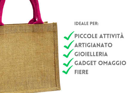 Shopper in Juta naturale 30 x 30 x 19 cm | Cod. BS905M