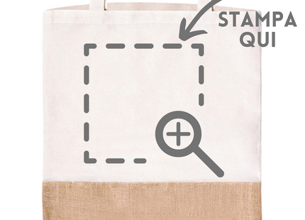 Shopper in Cotone e Juta 38x42 da 150gr. | Cod. PG244