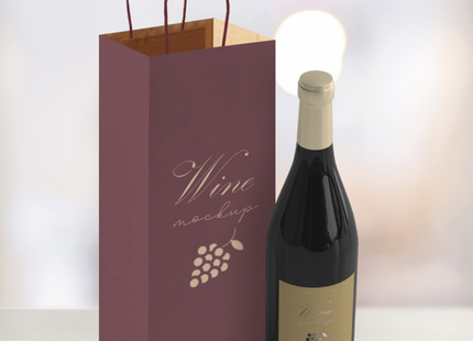 Shopper in carta personalizzate per bottiglie doppia 18x8x39 cm | Cod. PG016