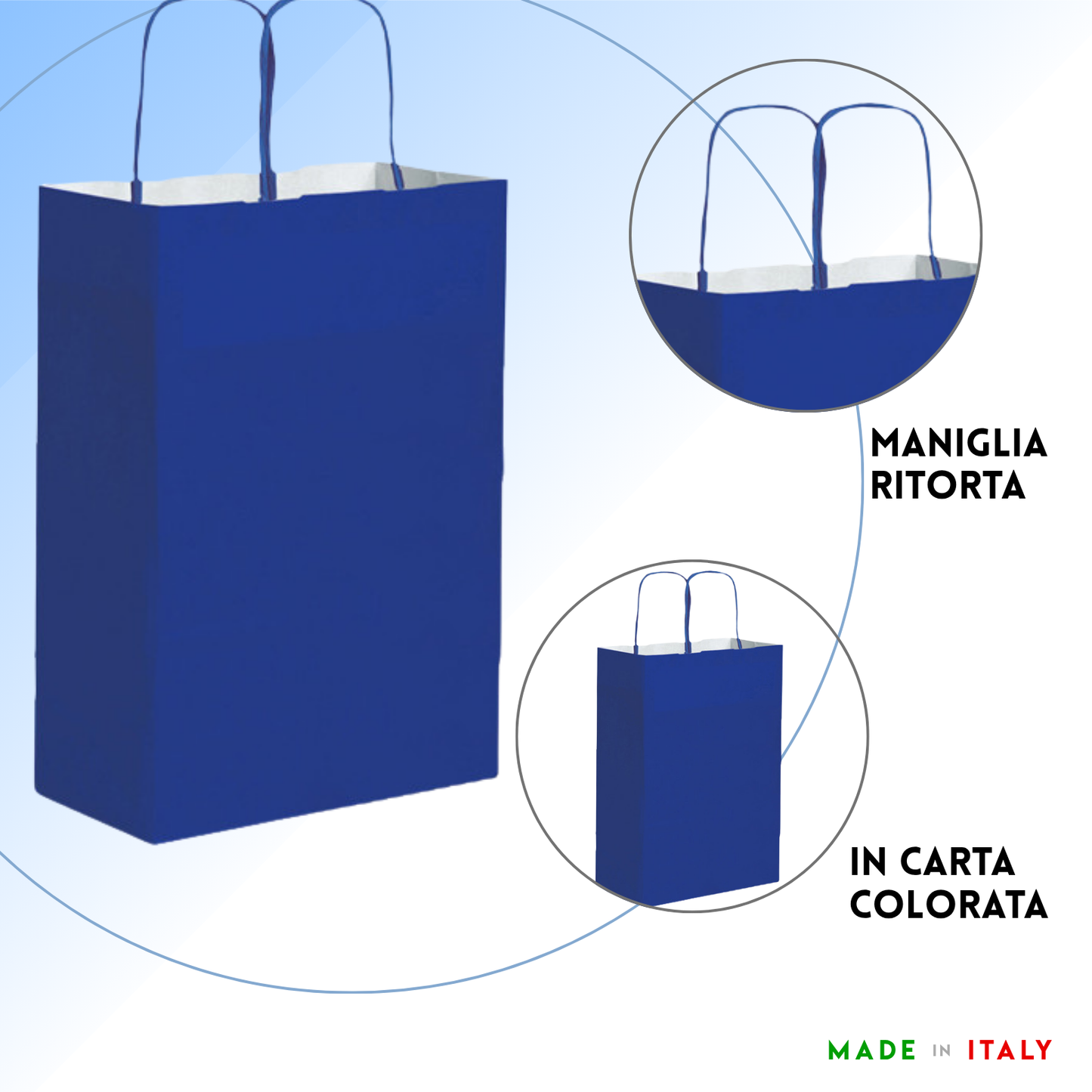 Shopper in carta personalizzate 22x29x10 cm | Cod. PG035