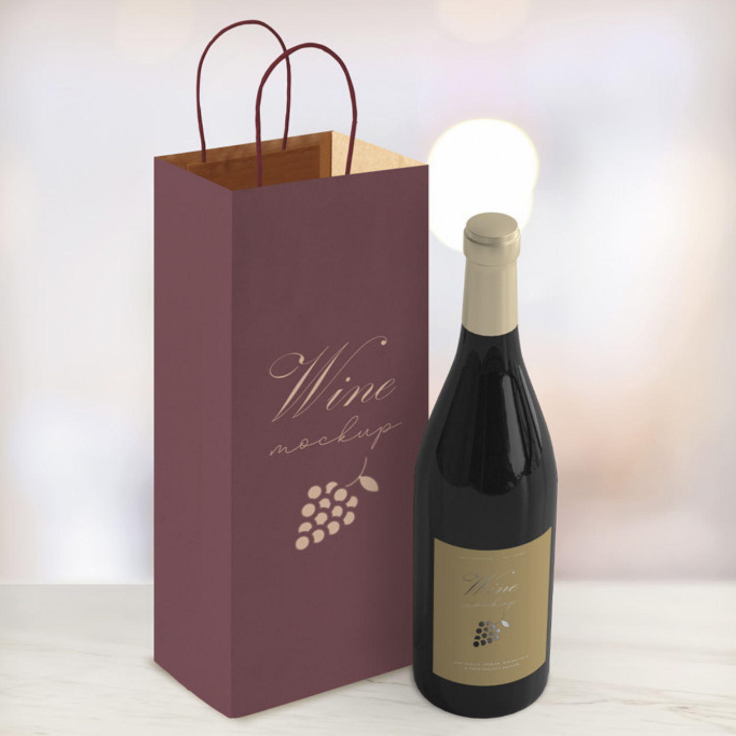 Shopper in carta personalizzate per bottiglie 14x8,5x39,5 cm | Cod. PG018