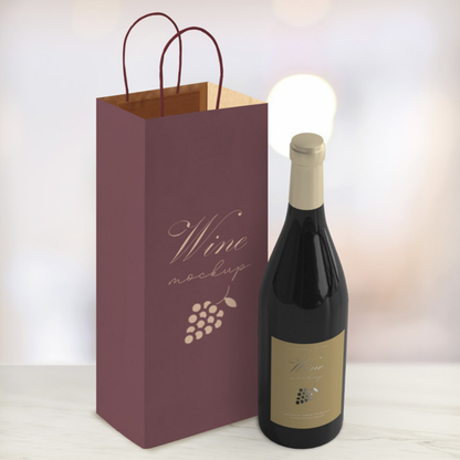 Shopper in carta personalizzate per bottiglie 14x8,5x39,5 cm | Cod. PG018