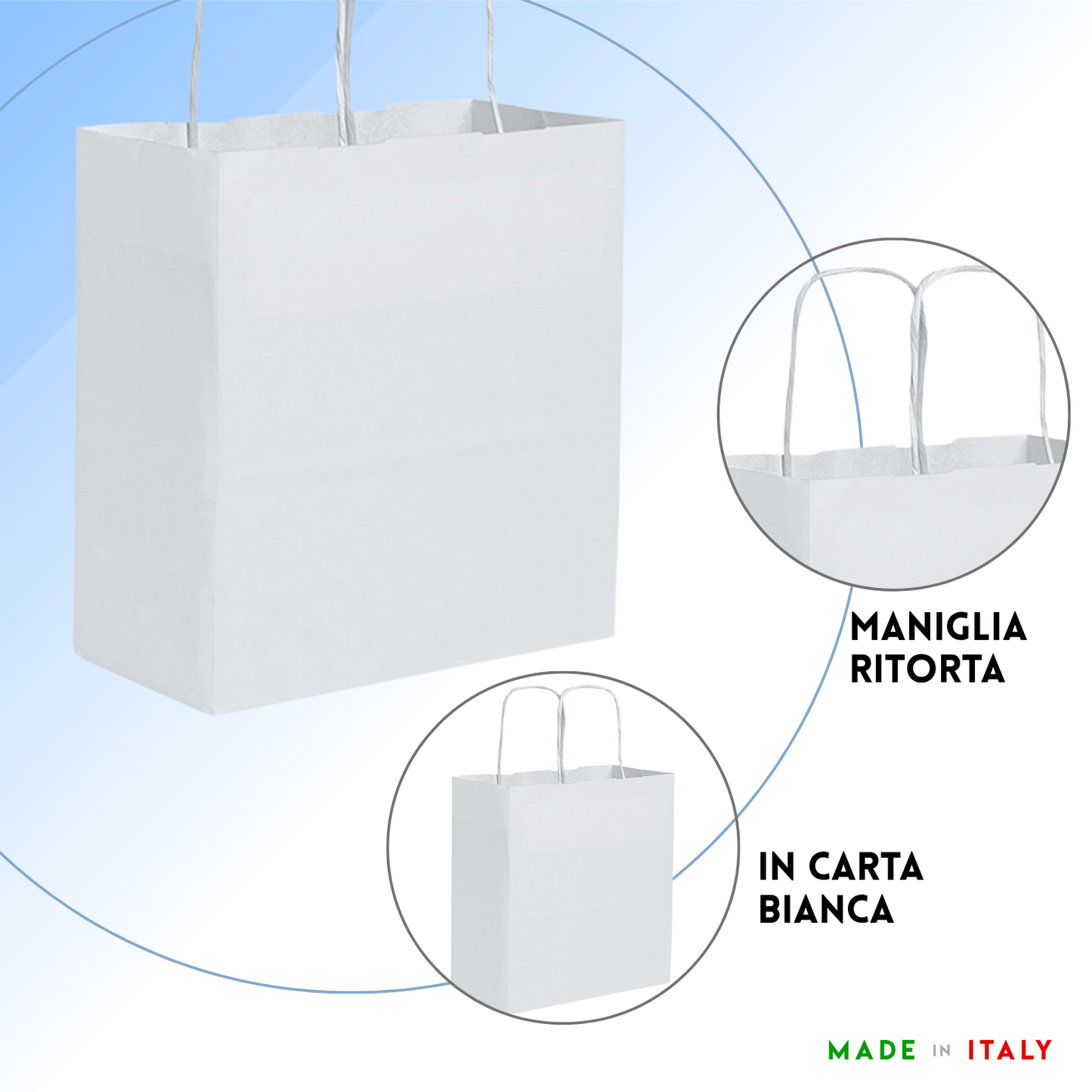 Shopper in carta personalizzate 18x8x21  cm | Cod. PG041