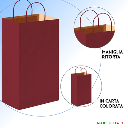 Shopper in carta personalizzate per bottiglie doppia 18x8x39 cm | Cod. PG016