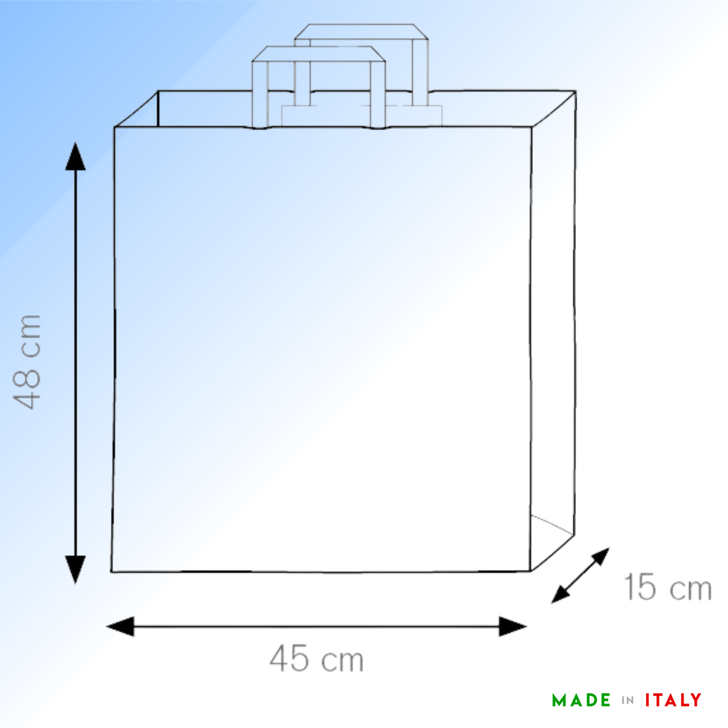 Shopper in carta personalizzate 45x48x15 cm | Cod. PG061