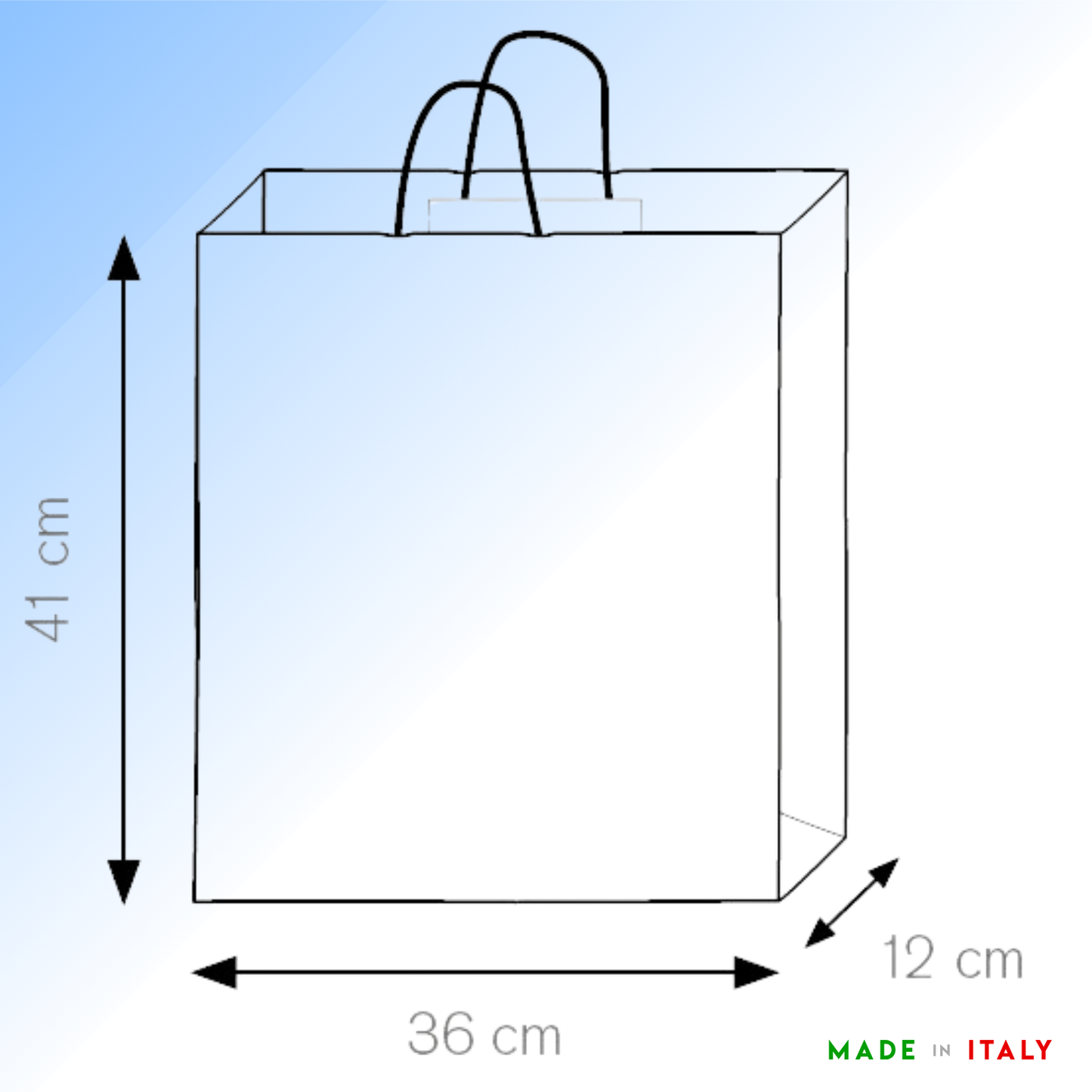 Shopper in carta personalizzate 36x41x12 cm | Cod. PG033