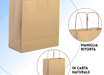 Shopper in carta personalizzate 18x8x21  cm | Cod. PG051