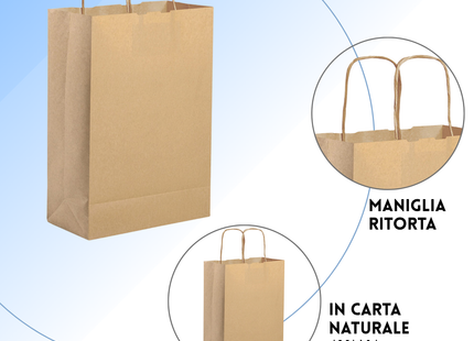 Shopper in carta personalizzate 28x40x10 cm | Cod. PG053