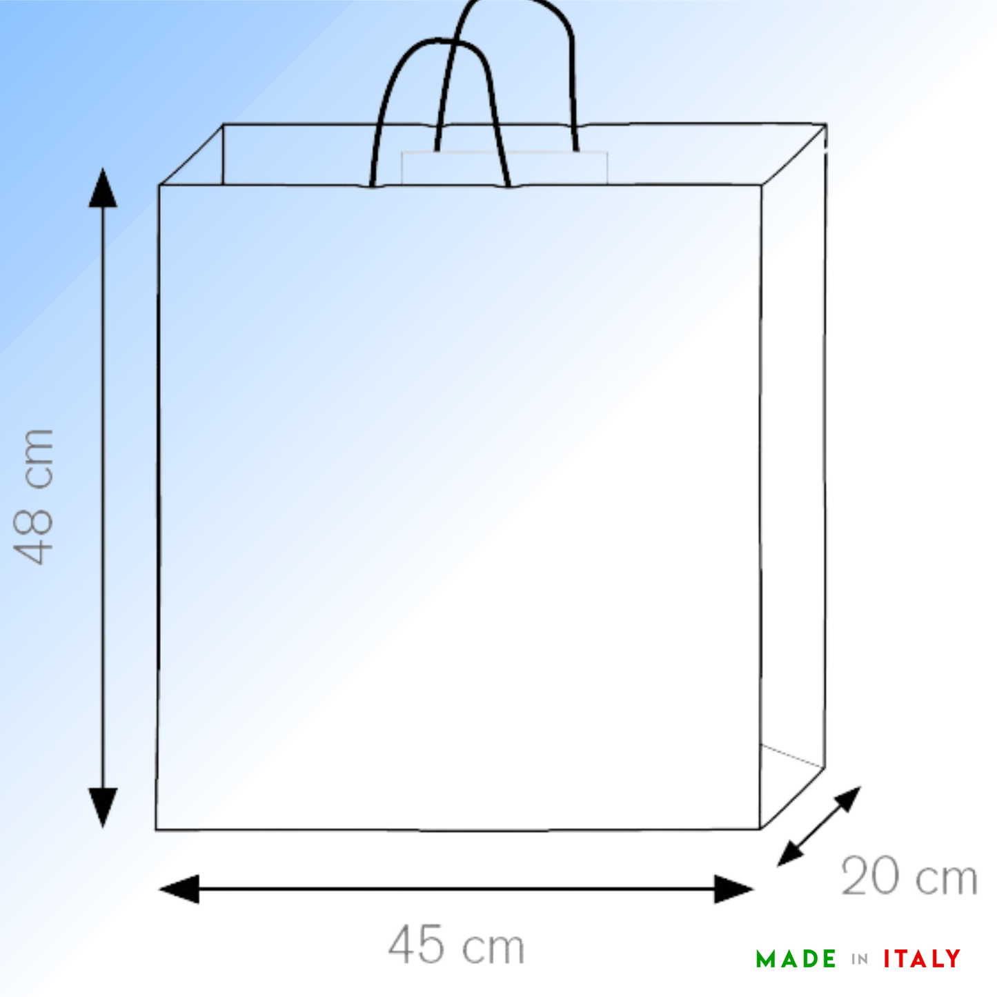 Shopper in carta personalizzate 45x48x20 cm | Cod. PG032