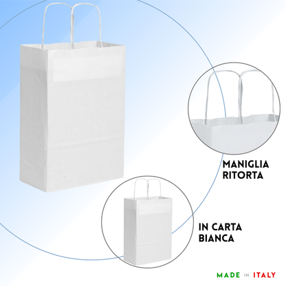 Shopper in carta personalizzate 24x10x32 cm | Cod. PG040