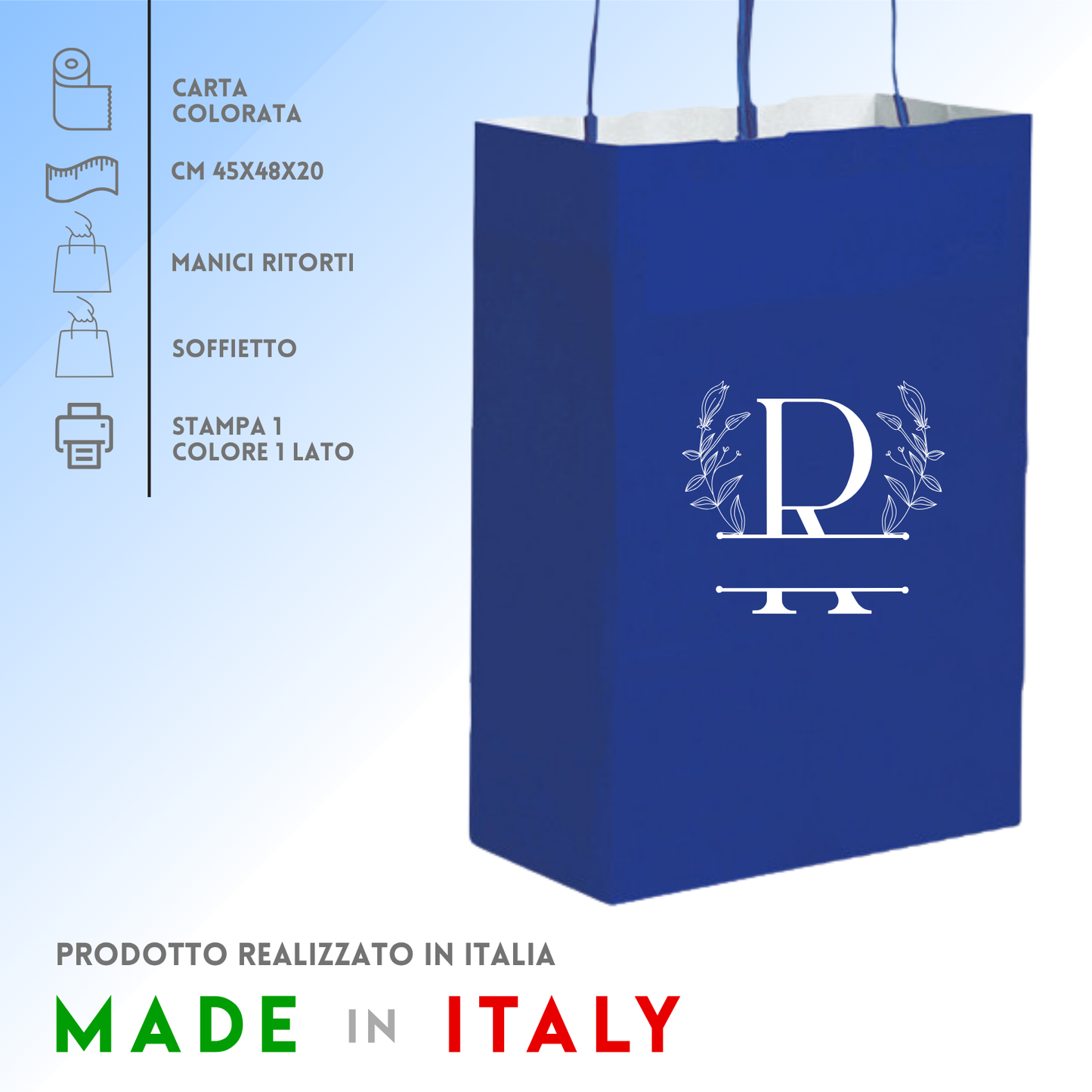 Shopper in carta personalizzate 28x39x12 cm | Cod. PG034