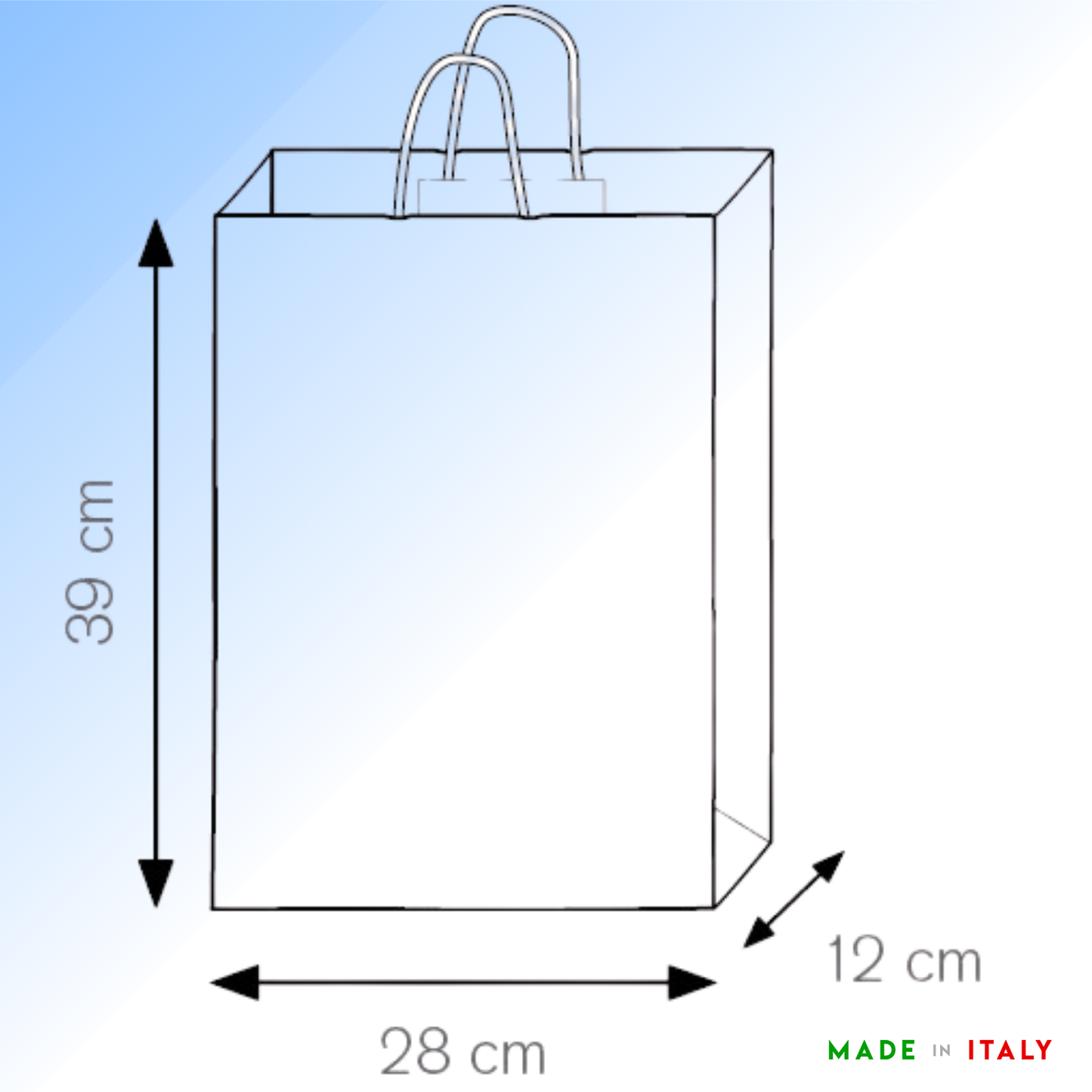Shopper in carta personalizzate 28x40x10 cm | Cod. PG039