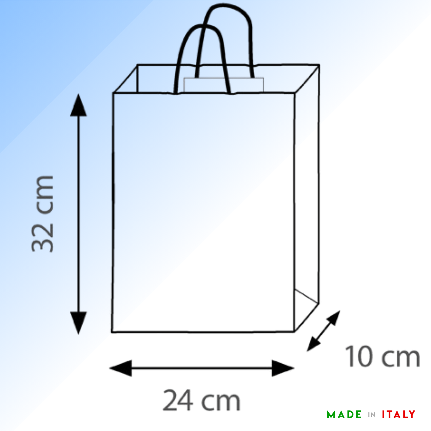 Shopper in carta personalizzate 24x10x32 cm | Cod. PG040