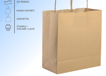Shopper in carta personalizzate 18x8x21  cm | Cod. PG051