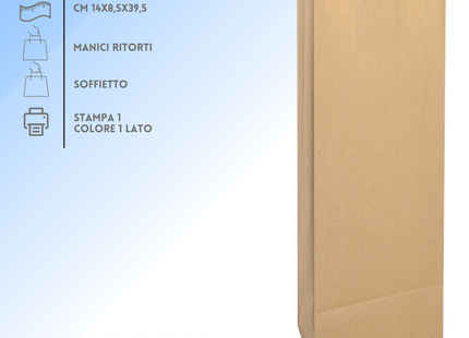 Shopper in carta personalizzate per bottiglie 14x8,5x39,5 cm | Cod. PG020