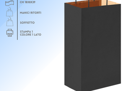Shopper in carta personalizzate per bottiglie doppia 18x8x39 cm | Cod. PG016
