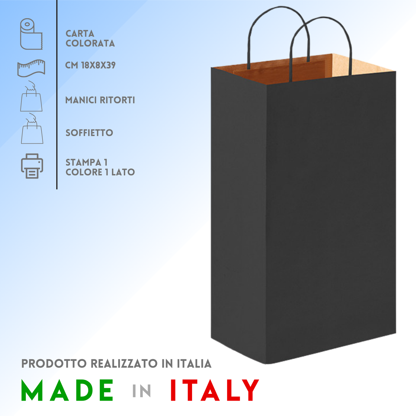 Shopper in carta personalizzate per bottiglie doppia 18x8x39 cm | Cod. PG016