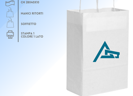 Shopper in carta personalizzate 28x40x10 cm | Cod. PG039