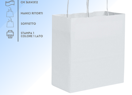 Shopper in carta personalizzate 36x41x12 cm | Cod. PG038