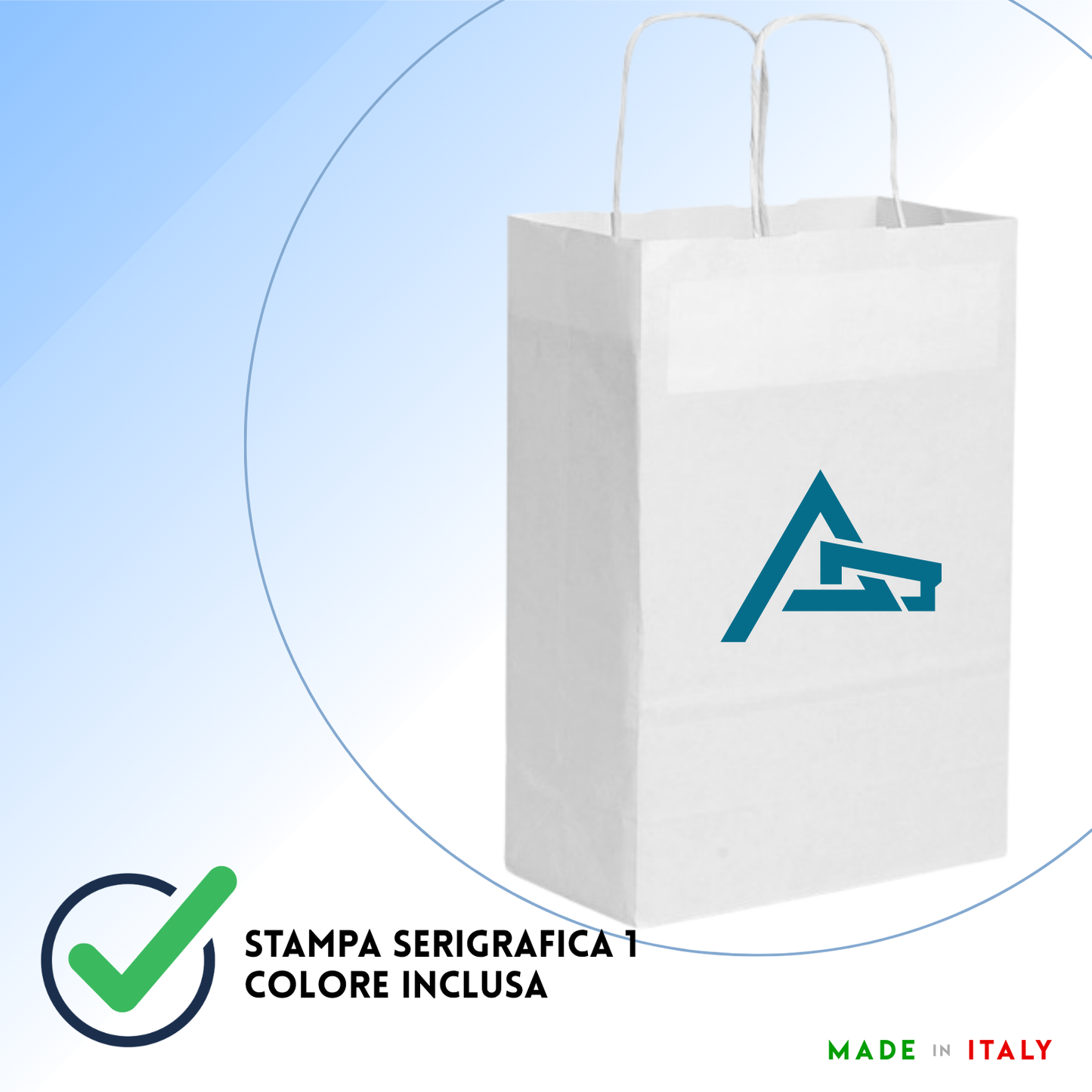 Shopper in carta personalizzate 28x40x10 cm | Cod. PG039