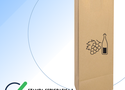 Shopper in carta personalizzate per bottiglie 14x8,5x39,5 cm | Cod. PG020