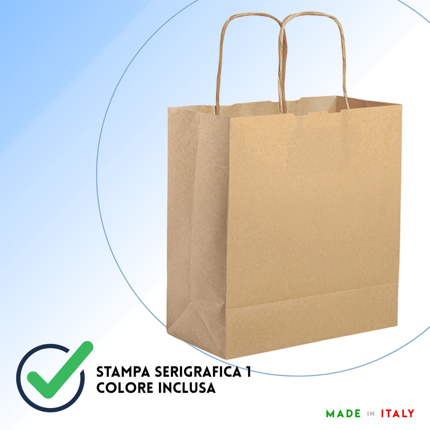 Shopper in carta personalizzate 18x8x21  cm | Cod. PG051
