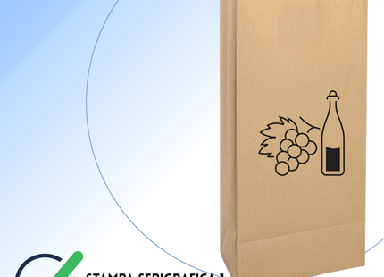 Shopper in carta personalizzate per bottiglie doppia 18x8x39 cm | Cod. PG021