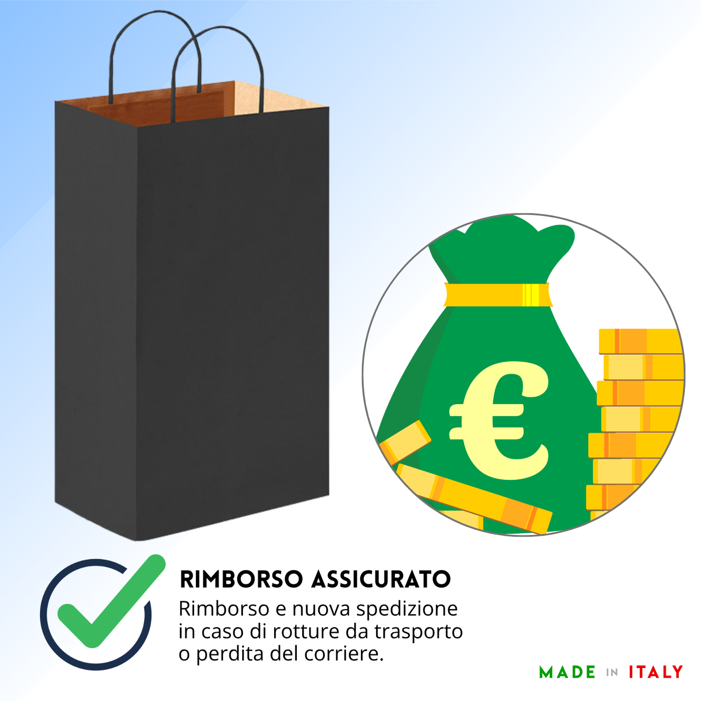 Shopper in carta personalizzate per bottiglie doppia 18x8x39 cm | Cod. PG016