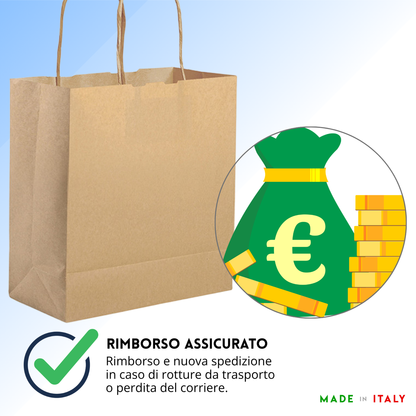 Shopper in carta personalizzate 18x8x21  cm | Cod. PG051