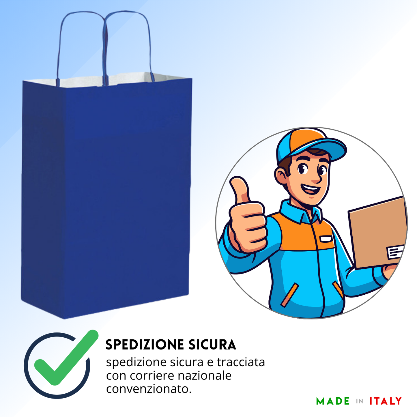 Shopper in carta personalizzate 28x39x12 cm | Cod. PG034