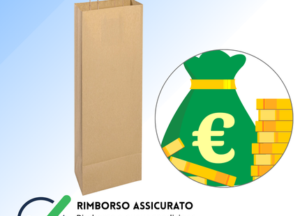 Shopper in carta personalizzate per bottiglie 14x8,5x39,5 cm | Cod. PG020
