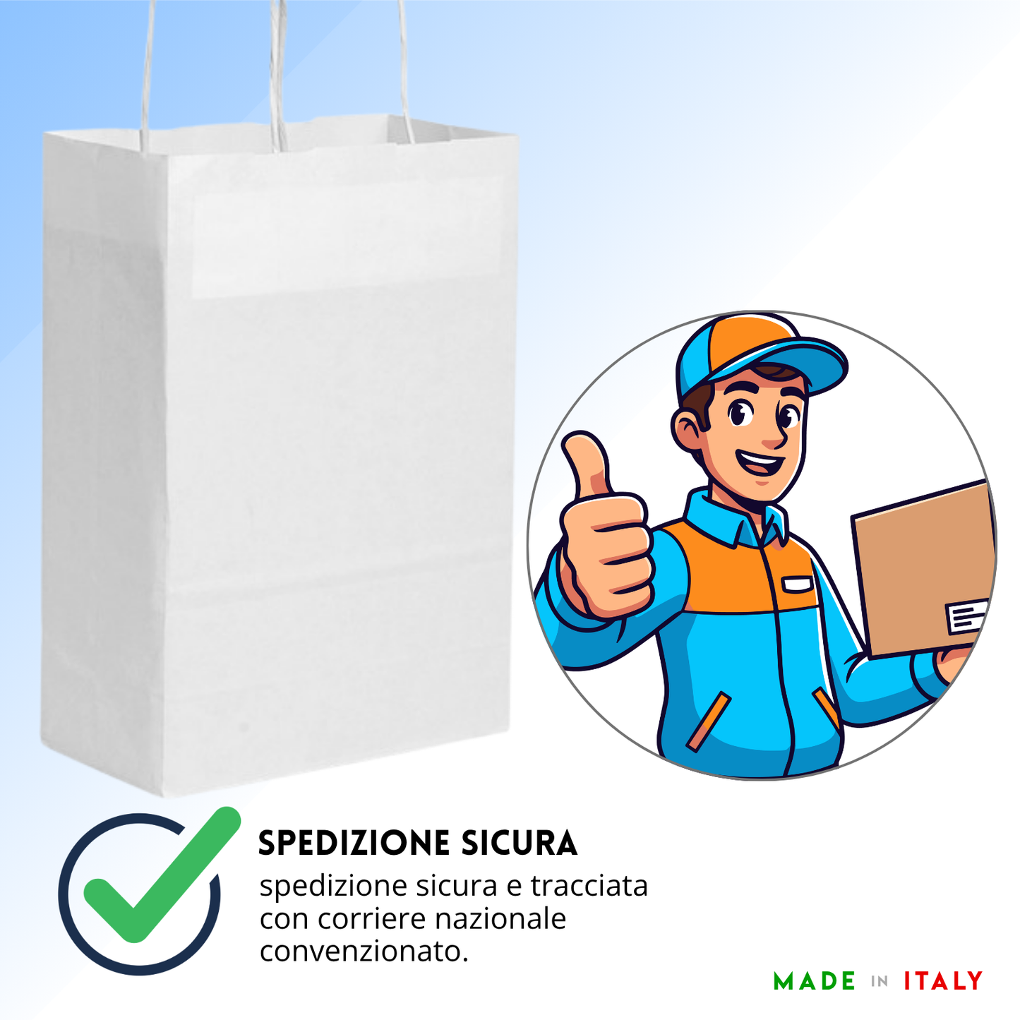 Shopper in carta personalizzate 28x40x10 cm | Cod. PG039