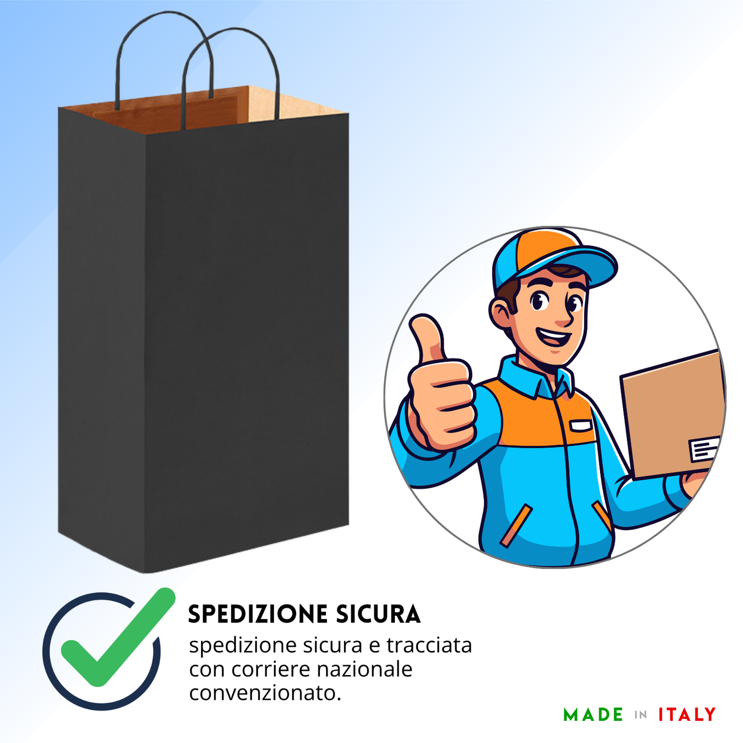 Shopper in carta personalizzate per bottiglie doppia 18x8x39 cm | Cod. PG016