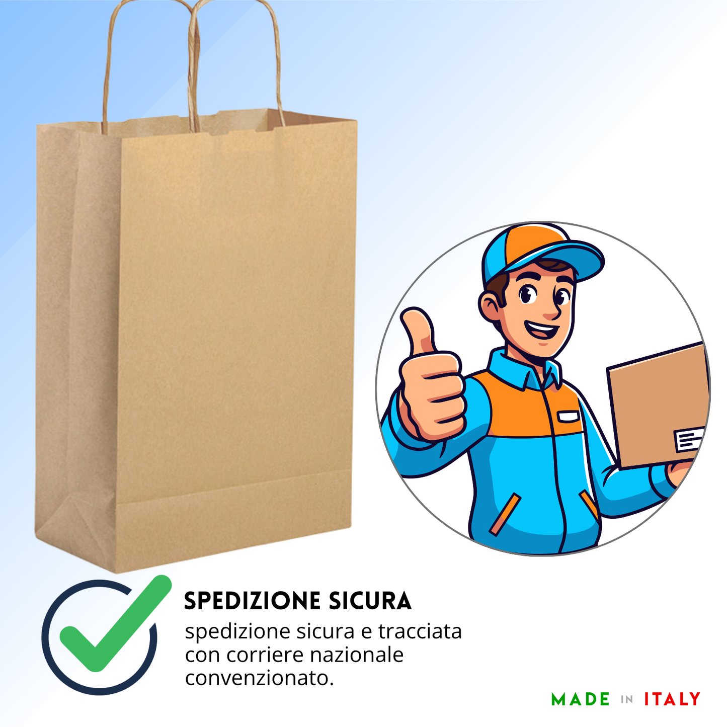 Shopper in carta personalizzate 28x40x10 cm | Cod. PG053